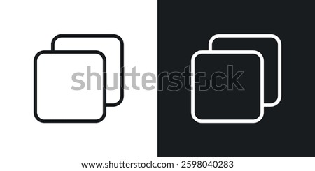 Window Restore vector icon set in black and white color.