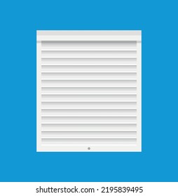 Window with rolling shutters vector flat design. Eps 10