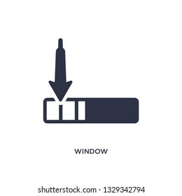window scrolling left icon. Simple element illustration from education concept. window scrolling left editable symbol design on white background. Can be use for web and mobile.