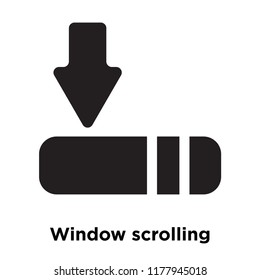 Window scrolling left icon vector isolated on white background, logo concept of Window scrolling left sign on transparent background, filled black symbol