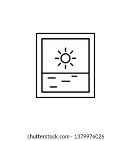 window, sea, sun icon. Simple thin line, outline vector of summer icons for UI and UX, website or mobile application