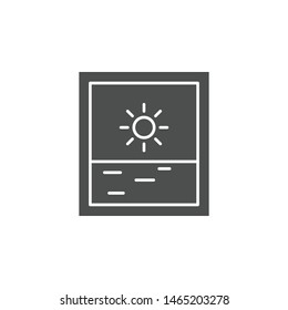 Window, sea, sun icon. Simple glyph, flat vector of summer icons for ui and ux, website or mobile application