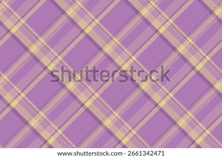 Window seamless tartan background, nobility pattern vector check. Lady textile plaid fabric texture in pastel and purple colors palette.