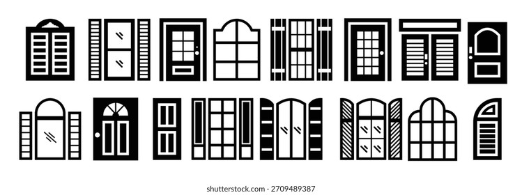 Fensterschattierungen Symbole, Vektorgrafik