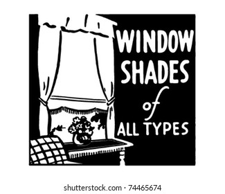 Window Shades - Retro Ad Art Illustration