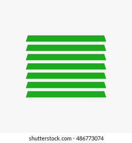 Window shades in smart home. Flat design vector illustration. Isolated on white background