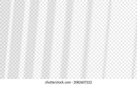 Window shadow effect with blindes shadow. Shadow overlay vector effect