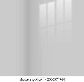 Window shadow effect in a light room.Vector illustration.