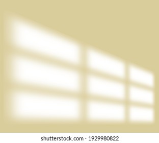 Window shadow on an empty wall. Vector illustration.