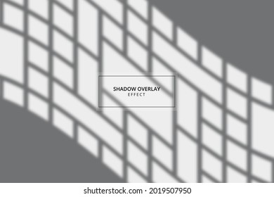 Window shadow overlay effect on gray background 
