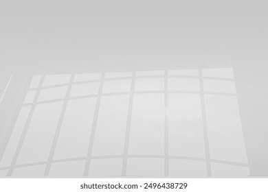 Superposición de sombra de ventana sobre fondo de textura blanca para presentación, fondo, póster, Anuncio y maqueta