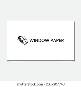 Window Sheet Logo Design Vector