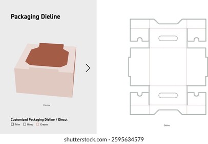 Window shelf box dieline template