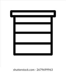 Icono de obturador de ventana Ilustración Hogar moderno Diseño de arquitectura exterior Símbolo gráfico Elemento de concepto plano mínimo