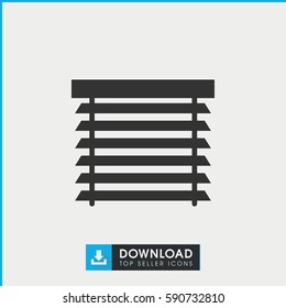 window shutter icon. Simple filled window shutter vector icon. On white background.