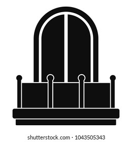Window with shutters icon. Simple illustration of window with shutters vector icon for web