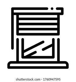 window with shutters icon vector. window with shutters sign. isolated contour symbol illustration