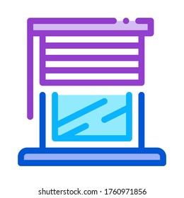 window with shutters icon vector. window with shutters sign. color symbol illustration