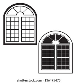WINDOW SILHOUETTE OUTLINE VECTOR
