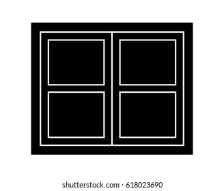 Window Silhouette Vector Symbol Icon Design Stock Vector (Royalty Free ...