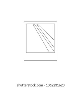 Window. simple flat vector icon illustration. outline line symbol - editable stroke