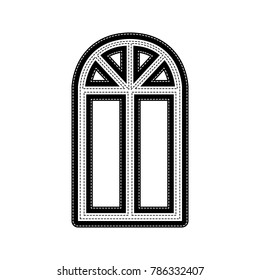 Window simple sign. Vector. Flat style black icon on white.