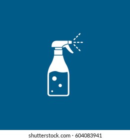 Window Spray Flat Icon On Blue Background