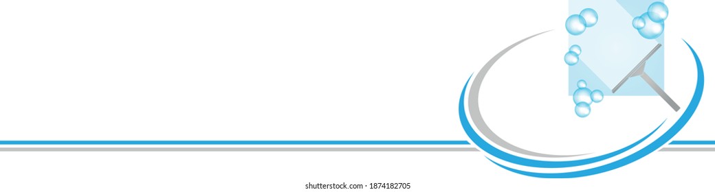 Window squeegee and window, window cleaner and cleaning company background
