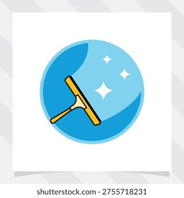 Window Squeegee Cleaning Icon vector illustration