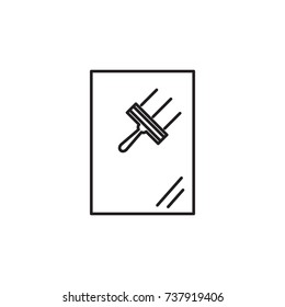 window squeegee icon on white background