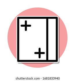 Window sticker icon. Simple thin line, outline vector of web icons for ui and ux, website or mobile application