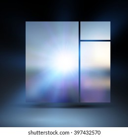 Fenster zum Sommer. Mystisches Portal. Vektorgrafik