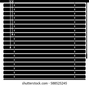 Window Sun Blind Vector Illustration