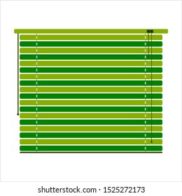 Window Sun Blinds, Louvers Design Vector Art Illustration