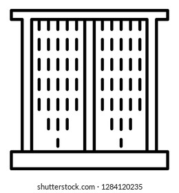 Window sunblind icon. Outline window sunblind vector icon for web design isolated on white background