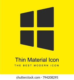 Window symbol bright yellow material minimal icon or logo design