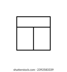 Window Symbol for Sites and Apps. Vector Illustration for web sites, apps, design, banners and other purposes