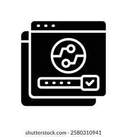window tab icon. vector glyph icon for your website, mobile, presentation, and logo design.