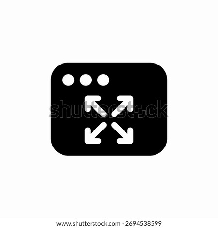 window tab maximize size icon sign vector