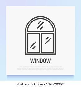 Window thin line icon. Modern vector illustration, element of architecture.
