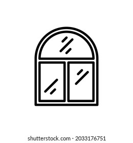 Window thin line icon. Modern vector illustration, element of architecture.