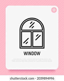 Window thin line icon. Modern vector illustration, element of architecture.