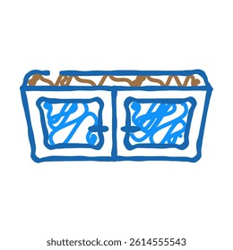 window top view doodle icon sketch vector. window top view sign. isolated symbol illustration