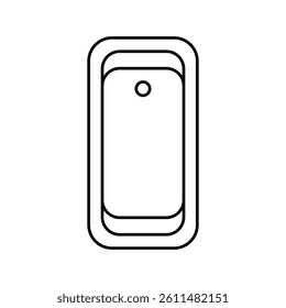 window top view line icon vector. window top view sign. isolated contour symbol black illustration