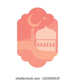 window and traditional islamic temple icon