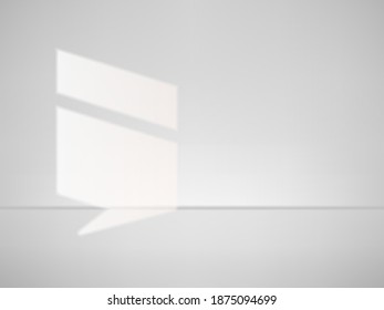Window transparent light and shadow on wall and floor room. Gray holl and window frame shadows indoor. Shadow and light from window. Vector illustration