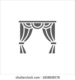 Window treatment vector illustration. Isolated flat icon