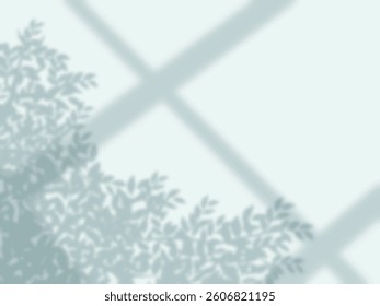 Window and tree shadows on wall background