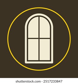 Window trendy icon magnificent abstract vector illustration colorful artwork lovely design.eps
