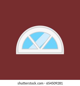 window type. For interior and exterior use. Flat style.